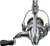 A studio shot of a fishing reel against a white background. Produktbild-Vorschau