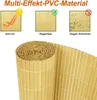 A rolled-up privacy screen with marketing images showing its features. Náhled obrázku produktu