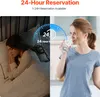 Split image showing a woman sleeping in bed on the left and a woman drinking water on the right, with a circular graphic indicating 24-hour reservation. Podgląd zdjęcia produktu