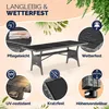 CASARIA® Polyrattan Gartentisch 190x90x74cm mit Ablage Produktbild-Vorschau 3