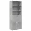 Highboard Betongrau 70x42,5x185 cm Holzwerkstoff Produktbild-Vorschau 1
