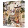 Servietten Papier 33x33cm Weihnachtsdorf 20 Stück Braun / Produktbild-Vorschau 2