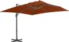 vidaXL Ampelschirm mit Aluminium-Mast 300x300 cm Terrakotta Produktbild-Vorschau 7