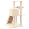 vidaXL Arbre à chat avec colonnes à griffer en sisal Crème Voir les images du produit 5