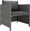 vidaXL 5-tlg. Garten-Lounge-Set mit Kissen Poly Rattan Grau Produktbild-Vorschau 6