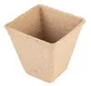 A single, empty, square-shaped peat pot is shown against a white background. Podgląd zdjęcia produktu