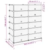 vidaXL Schuhregal Transparent 94,5x36,5x106 cm PP -  Produktbild-Vorschau 9