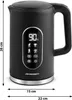 Berdsen BD-712 Waterkoker 1,7 l, zwart-zilver Productafbeelding-voorbeeld 4