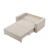 A beige sofa bed is shown from a slightly elevated side angle against a white background. Produktbild-Vorschau