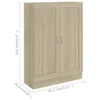 vidaXL Bücherschrank Sonoma-Eiche 82,5x30,5x115 cm Produktbild-Vorschau 8