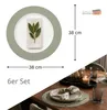 Platzset Kunstleder rund, 2in1 Wende-Tischunterlage, Produktbild-Vorschau 2