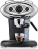 A black and chrome Illy X7.1 espresso machine with a cup of espresso. Podgląd zdjęcia produktu