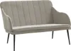 vidaXL Sitzbank Hellgrau 110x76x80 cm Samt Produktbild-Vorschau 1
