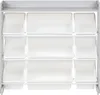BELIANI Regál s 9 úložnými boxy šedý bílý MDF plastové boxy Náhled obrázku produktu 6