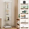 Sklenená vitrína so 4 policami, 1 dvierka, 164 x 42,5 x Náhľad obrázku produktu 3