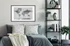 MuchoWow® Gerahmtes Poster Weltkarte - Vintage - Lila - Produktbild-Vorschau 2