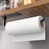 Porta rotolo da cucina autoadesivo in alluminio nero opaco Anteprima dell’immagine prodotto 1