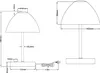 LED stolová lampa - biela - mosadz - opálové sklo - V 24 cm Náhľad obrázku produktu 10