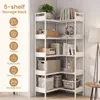 KOMFOTTEU 167 cm Eckregal mit 5 Ebenen und Metallrahmen Produktbild-Vorschau 5