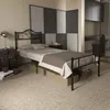 Postel HOMCOM 90 x 200 cm, ocelová s roštem, čelo a nožní Náhled obrázku produktu 2