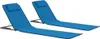 vidaXL Tapis de plage pliable 2 pièces acier et tissu bleu Voir les images du produit 8