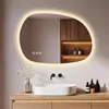 Lustro łazienkowe LED S'AFIELINA, 50x70 cm, asymetryczne, Podgląd zdjęcia produktu 1