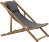 A grey sling chair made of acacia wood, shown against a white background. Náhled obrázku produktu