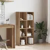 vidaXL Artisan dubová knihovna 66x30x130 cm materiál na Náhled obrázku produktu 2