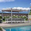 Angel Living Pergola aus Aluminium in anthrazit, Dachrohre Produktbild-Vorschau 7
