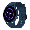 A blue smartwatch with a dark screen displaying a watch face. Podgląd zdjęcia produktu
