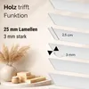 Weiß Holzjalousie 80x140 cm Jalousie aus Holz 25 mm Produktbild-Vorschau 2