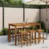 Table de jardin, bois massif d'acacia, dimensions : 141 x Voir les images du produit 2