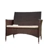 Panca da giardino Mucola panca in polyrattan nero/marrone Anteprima dell’immagine prodotto 9