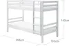 FURNLUX Etagenbett Actim Weiss 90x200cm / Hauptfarbe: Weiß Produktbild-Vorschau 6