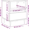 vidaXL Nachttisch Grau Sonoma 40x35x50 cm Holzwerkstoff Produktbild-Vorschau 8