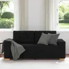 vidaXL Divano a due posti Nero 180x77x82 cm Tessuto Anteprima dell’immagine prodotto 3