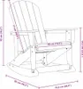 vidaXL Adirondack-Schaukelstuhl Weiß 92 x 73,5 x 92 cm HDPE Produktbild-Vorschau 8