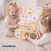 Drevená senzorická doska s medvedíkom, montessori doska na Náhľad obrázku produktu 4