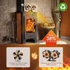 Kaminventilator, 10 Blätter Mit 2 Motoren Kamin Ofen Produktbild-Vorschau 3