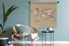 MuchoWow® Wandteppich Wandbehang Weltkarte - Braun - Weiß - Produktbild-Vorschau 6