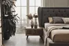 Modernes Schlafzimmer Set Designer Bett 2x Nachttische Produktbild-Vorschau 5