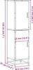 vidaXL Highboard brązowy dąb 35,5x35x139cm materiał Podgląd zdjęcia produktu 7