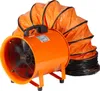 An orange industrial fan with a flexible hose. Produktbild-Vorschau