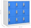 vidaXL Armadietto grigio chiaro e blu 90x45x92,5 cm in Anteprima dell’immagine prodotto 10