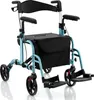 COSTWAY 2in1 Fauteuil roulant & déambulateur pliable & Voir les images du produit 1
