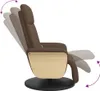 vidaXL Massagesessel mit Fußteil Braun Stoff Produktbild-Vorschau 6