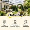 Outsunny Pultvordach Vordach für Haustür 303x96x27cm mit UV Produktbild-Vorschau 9