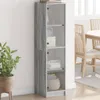 vidaXL Highboard mit Glastüren Grau Sonoma 35x37x142 cm Produktbild-Vorschau 1