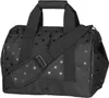 A black duffel bag with a glossy polka dot pattern. Anteprima dell’immagine prodotto