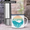 Trendation - Taucher Grafik Emaille Tasse Geschenk für Produktbild-Vorschau 4